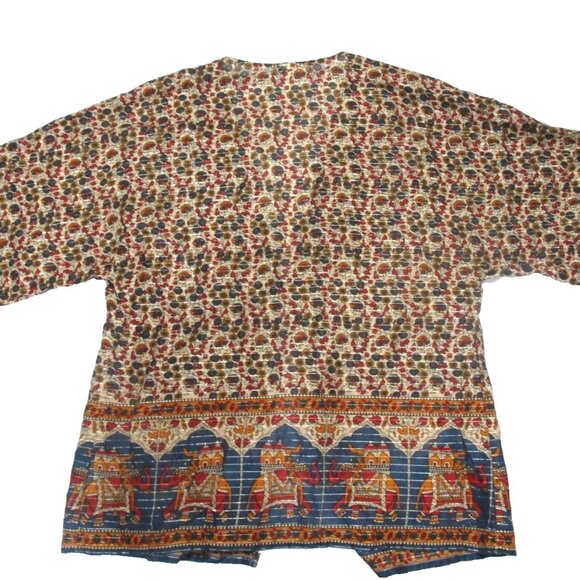 Old Navy Bohemian Hippie  One Button Cardigan Short Sleeve Top Size L - Picture 2 of 6